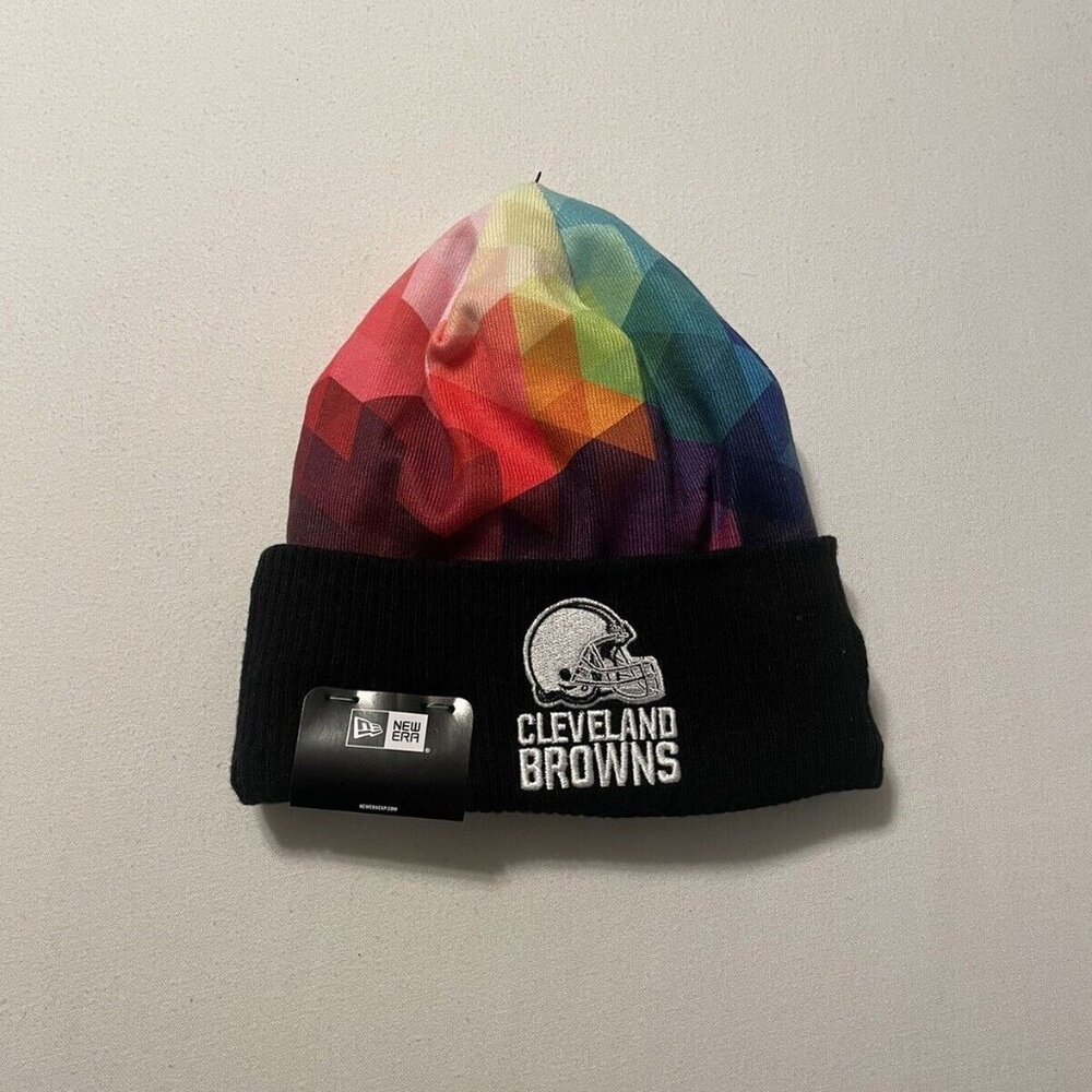 Cleveland Browns New Era NFL Knit Hat Sideline Crucial Catch Beanie Multicolor
